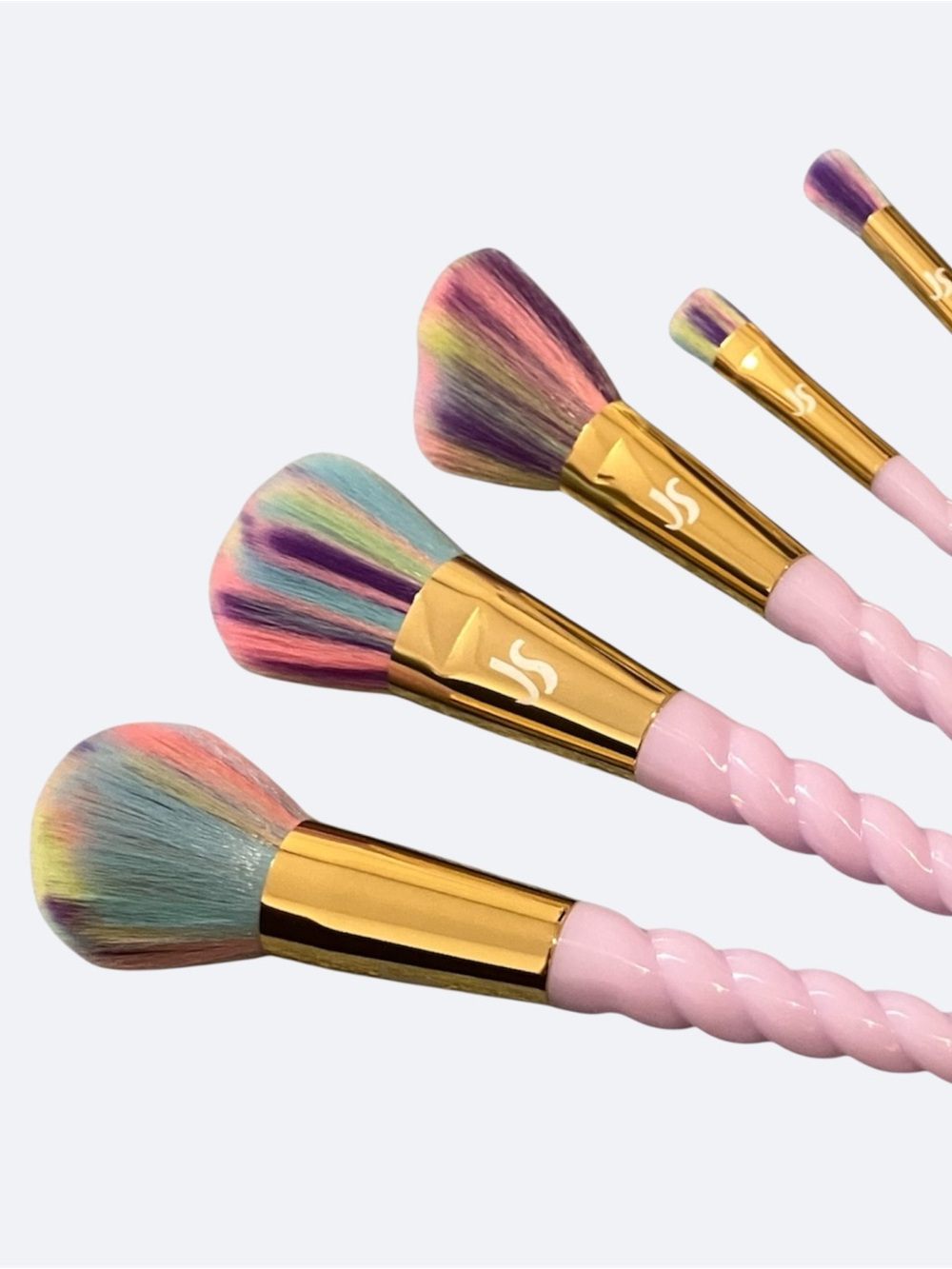 Magical Unicorn Rainbow Makeup Brush Set - Soft Lilac Handles